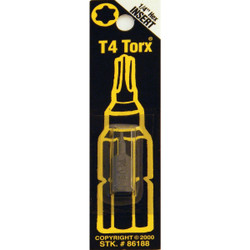 Best Way Tools T4 TORX Insert Hex Screwdriver Bit 86188