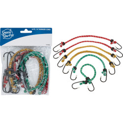 Smart Savers 6mm x 12 In. Coated Bungee Cord (6-Pack) CC101085 Pack of 12