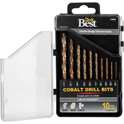 Do it Best 10-Piece Cobalt Drill Bit Set, 1/16 In. thru 1/4 In. 499861DB