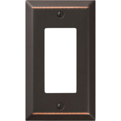 Amerelle 1-Gang Stamped Steel Rocker Decorator Wall Plate, Aged Bronze 163RDB