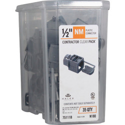 Halex 1/2 In. Plastic Non Metallic Flexible Cord Box Connector (35-Pack) 75111B