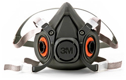 3M Half Facepiece Reusable Respirator 6300/07026(AAD), Respiratory Protection, Large (Pack of 1)