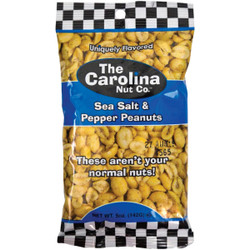 The Carolina Nut Company 5 Oz. Sea Salt & Pepper Peanuts 8814CNSP Pack of 8