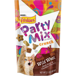 Purina Party Mix Wild West-Beef, Liver, & Cheddar 2.1 Oz. Cat Treat 050417