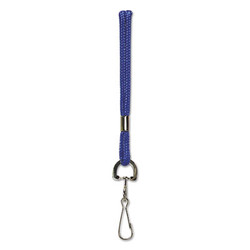 SICURIX® Rope Lanyard, Metal Hook Fastener, 36" Long, Nylon, Blue BAU68903