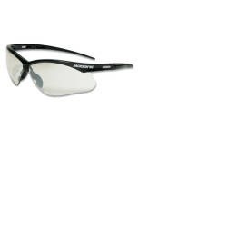 SG Series Safety Glasses, Indoor/Outdoor Poly Lens, Hardcoat Anti-Scratch, Black Poly Half-Frame