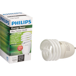 Philips Energy Saver 100W Equivalent Warm White GU24 Base Spiral CFL Light Bulb