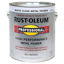 Rust-Oleum Professional Oil-Based Flat VOC Formula Metal Primer, White, 1 Gal.