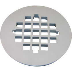 Lasco 3 In. White Plastic Snap-In Casper Style Shower Drain Strainer 03-1257