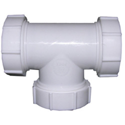 Lasco 1-1/2 In. OD White Plastic Tee 03-4277