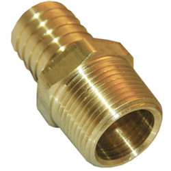 Lasco 3/8 In. MPT x 1/2 In. Brass Hose Barb Adapter 17-7735