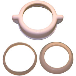 Lasco 1-1/2 In. x 1-1/4 In. White Plastic Slip Joint Nut and Washer 03-1845