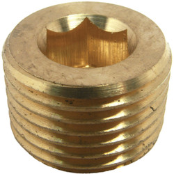 Lasco 1/2 In. MPT Brass Countersunk Plug 17-9197