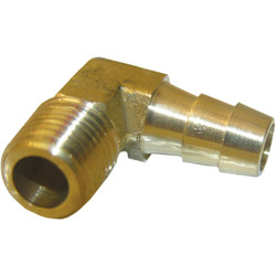 Lasco 1/4 In. MPT x 3/8 In. Hose Barbed 90 Deg. Brass Elbow (1/4 Bend) 17-7909
