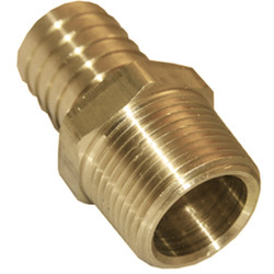 Lasco 1/4 In. MPT X 3/8 In. Brass Hose Barb Adapter 17-7717