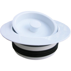 Lasco White PVC Disposer Flange and Stopper 03-1075W