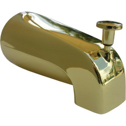 Lasco 4-Way Polished Brass Bathtub Spout with Diverter 08-1059