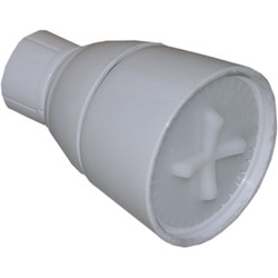 Lasco 1-Spray 2.5 GPM Fixed Shower Head, White 08-2241