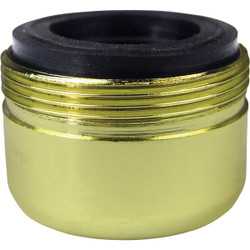 Lasco 1.8 GPM 55/64 In. Male Dual Thread Aerator, Polished Brass 09-9973