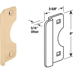 Defender Security 6 In. Polished Brass Steel Entry Door Latch Guard U 9510