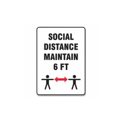 Accuform® SIGN,SOCIAL DISTANCE 14X1 MGNF549VPESP