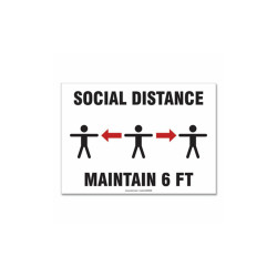 Accuform® SIGN,SOCIAL DISTANC 10X14 MGNF546VPESP