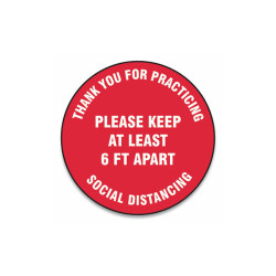 Accuform® SIGN,SOCIAL DISTANCE 12IN MFS422ESP