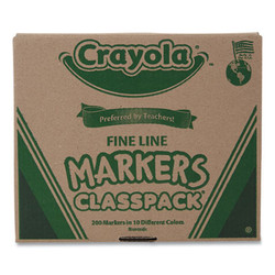 Crayola® MARKER,FINELN,200/BX,AST 588210