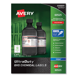 Avery® LABEL,GHS,INKJET,10UP,WH 60525