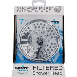 Sprite Regent 7-Spray 1.75 GPM Filtered Fixed Shower Head, Chrome AGE-CM-R