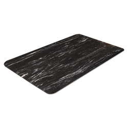 Crown Cushion-Step Marbleized Rubber Mat, 24 x 36, Black CU 2436BK