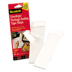 Scotch® Envelope/package Sealing Tape Strips, 2" X 6", Clear, 50/pack 3750P