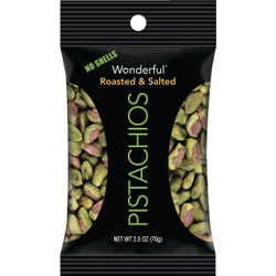 Wonderful 2.5 Oz. Roasted Shelled Pistachios 114789 Pack of 8