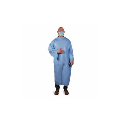 Heritage T-Style Isolation Gown, Lldpe, Large, Light Blue, 50/carton TGOWNLP