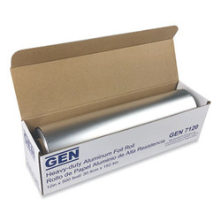 GEN Heavy-Duty Aluminum Foil Roll, 12" X 500 Ft, 6/carton GEN7120CT