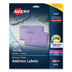 Avery® LABEL,2/3X1.75,ADD600,CLR 06520