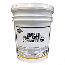 Sakrete Concrete Mix,Pail,50 lb,Fast Setting 120019