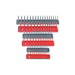 Hansen Socket Tray,Gray/Red,Plastic,PK6  92000