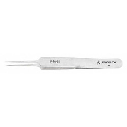 Excelta Tweezer,Very Fine,4-1/4 in. L,SS 5-SA-SE