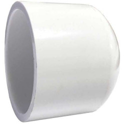 Manufacturer Varies Cap, 8 in, Schedule 40, Socket, White 447080