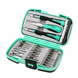 Eclipse Hobby Knife Set,Rubber/Steel,Green,30 Pc PD-395A