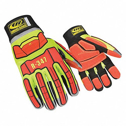 Ringers Gloves Glove,Rescue,Cut Resistant,2XL,Hi-Vis,Pr 347-12