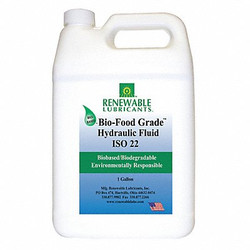 Renewable Lubricants Food Grade Hydraulic Oil,1 gal 87103