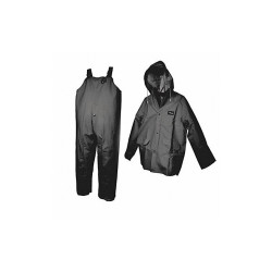 Viking Rain Suit w/Jacket/Bib,Unrated,Black,L 2110BK-L