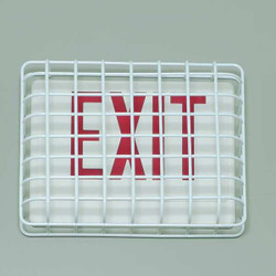 Safety Technology International Wire Guard,Steel,White,13 3/4,Exit Sign STI 9640