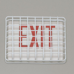 Safety Technology International Wire Guard,Steel,White,13 3/4,Exit Sign STI 9640