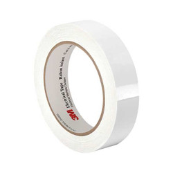 3m Elec Tape,216 ft Lx1/2" W,2.5 mil,White  3M 1350 0.5" x 72 yds White