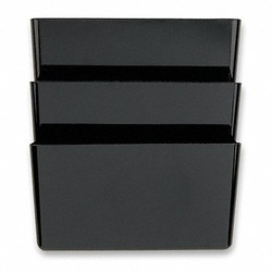 Officemate Wall Pocket,Letter,Black,7 In H,EA1 21422