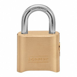 Master Lock Combination Padlock,1 1/2in,Rectgle,Gold 176
