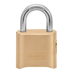 Master Lock Combination Padlock,1 1/2in,Rectgle,Gold 176